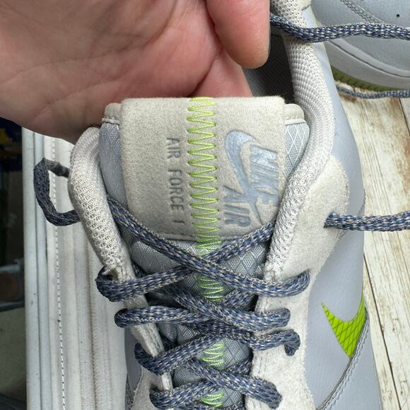 Nike Air Force 1 Low Volt Swoosh CD0888-002 Grey Low Top Sneakers Men's Size 12 - Picture 8 of 9